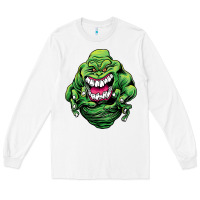 White halloween green slimer ghost Long Sleeve Tee - longCreatives