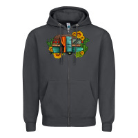 Smoke caravan sunflowers and cactus Zipper Hoodie - Artiststas