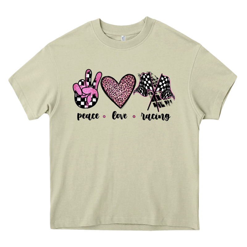 Peace Love Racing Heavy Core Tee by JahusDesignShop | Teevron