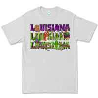 Dove Grey Louisiana Mardi Gras Premium Tee - NancyCooperArtShop