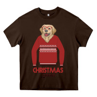 Chocolate Brown Christmas Labrador Heavy Core Tee - Bettercallsaul