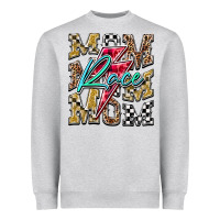 Heather Grey Mom Race Heavyweight Sweatshirt - RacoonDesign