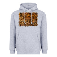 Heather Grey handdrawn leopard pattern Heavyweight Hoodie - BarkalooDesign