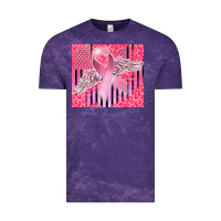 Cloud Purple cancer awareness american flag Vintage Tee - CowGirlArtShop