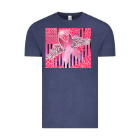 Vintage Denim cancer awareness american flag Vintage Tee - CowGirlArtShop