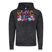 Vintage Black hello valentine Vintage Hoodie - OliviaCreatesArt