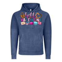 Vintage Denim hello valentine Vintage Hoodie - OliviaCreatesArt