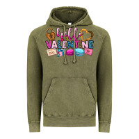 Vintage Olive hello valentine Vintage Hoodie - OliviaCreatesArt