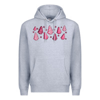 Heather Grey pink christmas cakes Premium Hoodie - Jasminsmagicworld
