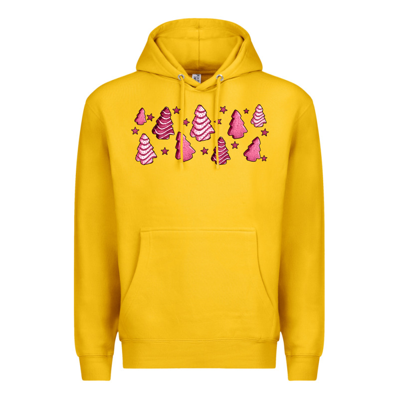 Pink Christmas Cakes Premium Hoodie by Jasminsmagicworld | Teevron