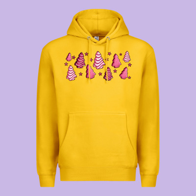 Pink Christmas Cakes Premium Hoodie Designed By Jasminsmagicworld