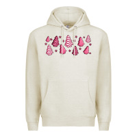 Oatmeal Heather pink christmas cakes Premium Hoodie - Jasminsmagicworld