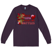 Plum This is how i fight my battles Valentine's Day Long Sleeve Tee - FaDigitalArtStudio