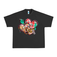 Pigment Black nurse hearts Urban Heavy Tee - CowGirlArtShop