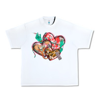 White nurse hearts Urban Heavy Tee - CowGirlArtShop