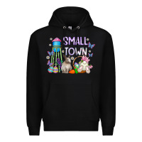 Black Small Town Easter Day Premium Hoodie - CowhideDigitalArt