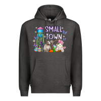 Charcoal Heather Small Town Easter Day Premium Hoodie - CowhideDigitalArt