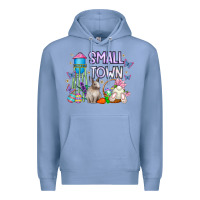Colony Blue Small Town Easter Day Premium Hoodie - CowhideDigitalArt