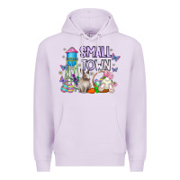 Lilac Small Town Easter Day Premium Hoodie - CowhideDigitalArt