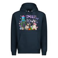 Navy Small Town Easter Day Premium Hoodie - CowhideDigitalArt