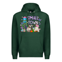 Sports Green Small Town Easter Day Premium Hoodie - CowhideDigitalArt
