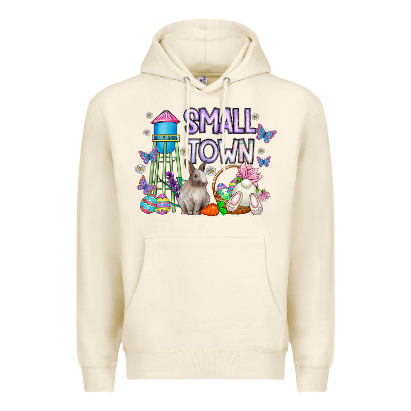 Small Town Easter Day Premium Hoodie by CowhideDigitalArt | Teevron