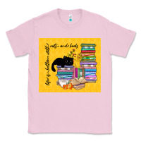 Bubblegum Pink life is better with cats and books Classic Tee - TumblerDesignByShophia