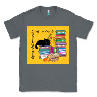 Charcoal Heather life is better with cats and books Classic Tee - TumblerDesignByShophia