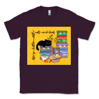 Plum life is better with cats and books Classic Tee - TumblerDesignByShophia