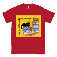 Red life is better with cats and books Classic Tee - TumblerDesignByShophia