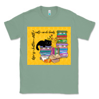 Sage life is better with cats and books Classic Tee - TumblerDesignByShophia