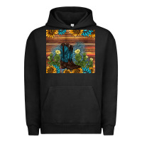 Pigment Black boot cactus sunflower gemstone Urban Hoodie - AdoDesignShop