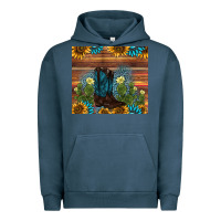 Pigment Midnight Navy boot cactus sunflower gemstone Urban Hoodie - AdoDesignShop
