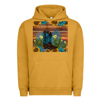 Pigment Peanut Butter boot cactus sunflower gemstone Urban Hoodie - AdoDesignShop