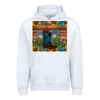 White boot cactus sunflower gemstone Urban Hoodie - AdoDesignShop