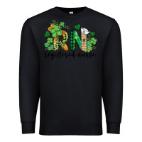 Black st. patricks day registered nurse rn Premium Sweatshirt - BarkalooDesign