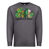 Charcoal Heather st. patricks day registered nurse rn Premium Sweatshirt - BarkalooDesign