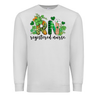 Dove Grey st. patricks day registered nurse rn Premium Sweatshirt - BarkalooDesign