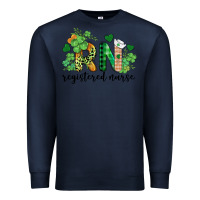 Navy st. patricks day registered nurse rn Premium Sweatshirt - BarkalooDesign