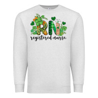 Oatmeal Heather st. patricks day registered nurse rn Premium Sweatshirt - BarkalooDesign