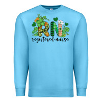 Ocean Blue st. patricks day registered nurse rn Premium Sweatshirt - BarkalooDesign