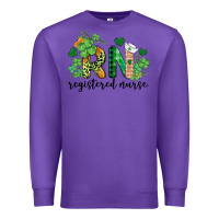 Purple st. patricks day registered nurse rn Premium Sweatshirt - BarkalooDesign