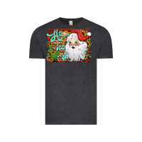Vintage Black ho ho ho santa claus Vintage Tee - Jasminsmagicworld
