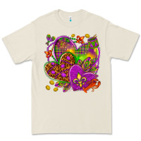 Bone Mardi Gras hearts Premium Tee - NancyCooperArtShop
