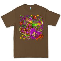 Cacao Mardi Gras hearts Premium Tee - NancyCooperArtShop