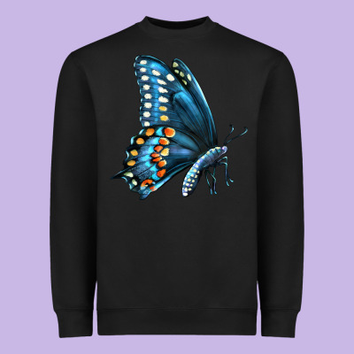Black Shallowtail Heavyweight Sweatshirt Designed By Lillyallendesigns