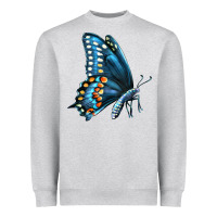 Heather Grey Black Shallowtail Heavyweight Sweatshirt - LillyAllenDesigns