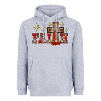 Heather Grey faith our lady of guadalupe cross Heavyweight Hoodie - BarkalooDesign