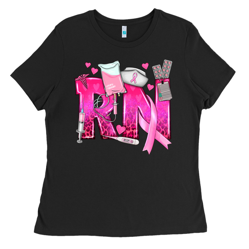 Breast Cancer Rn Registered Nurse Ladies Tee by texasbilliewilder | Teevron