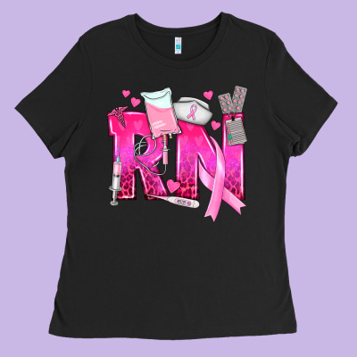Breast Cancer Rn Registered Nurse Ladies Tee Designed By Texasbilliewilder